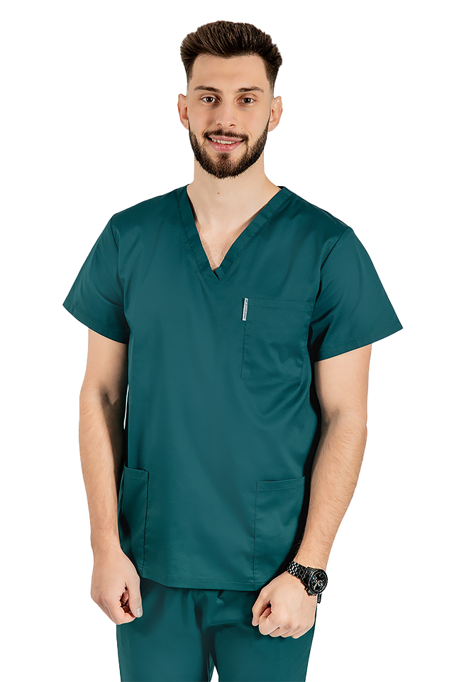 Uniforma de lucru barbati verde tuborg cu pantaloni cu snur si elastic in talie