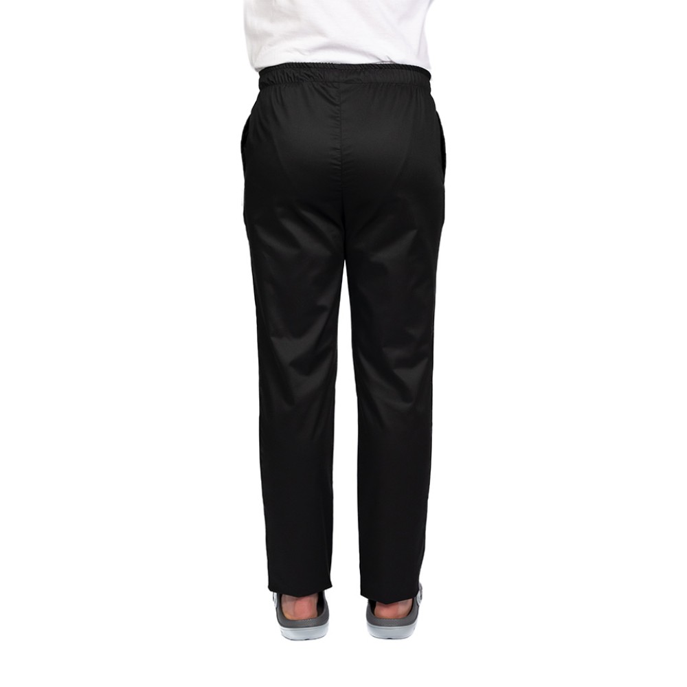 Pantaloni de lucru barbati negru cu snur si elastic, doua buzunare laterale