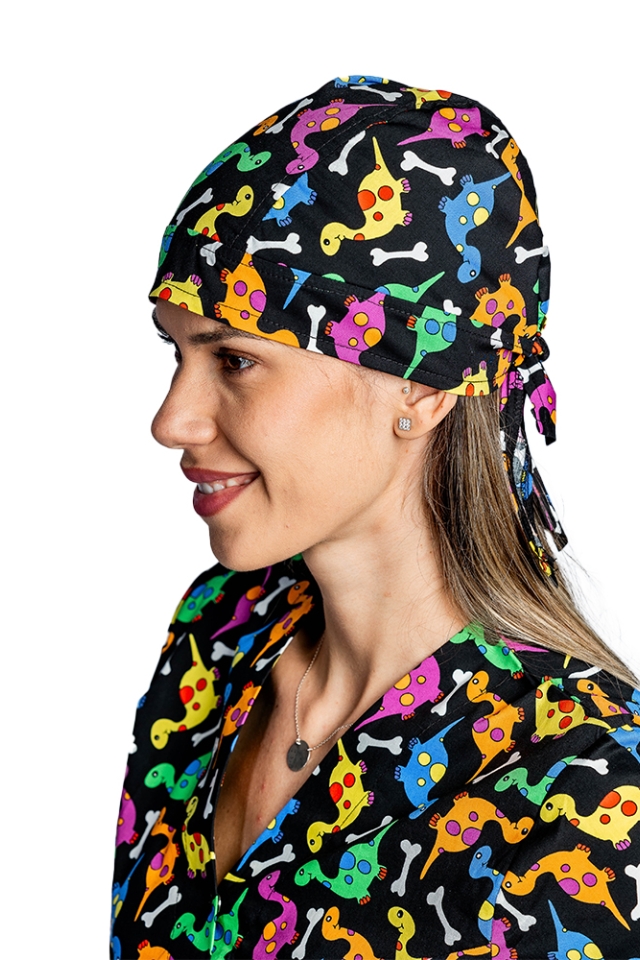 Boneta Dino, unisex, marime universala, cu prindere tip snur la spate