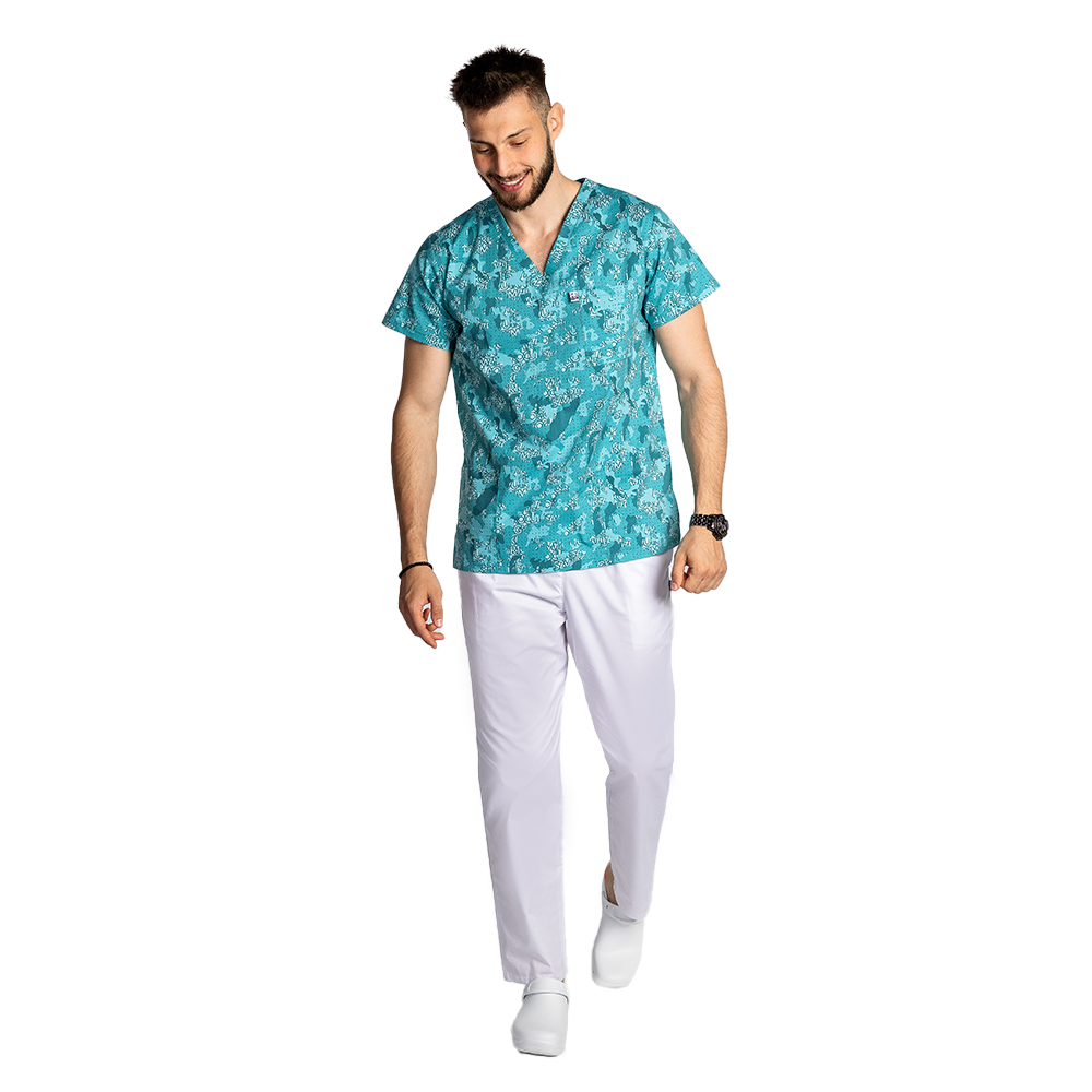 Costume de lucru pentru gradinite Green Army, barbati, format din bluza si pantaloni cu elastic