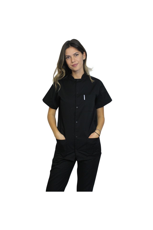 Uniforma bucatar dama negru tip tunica