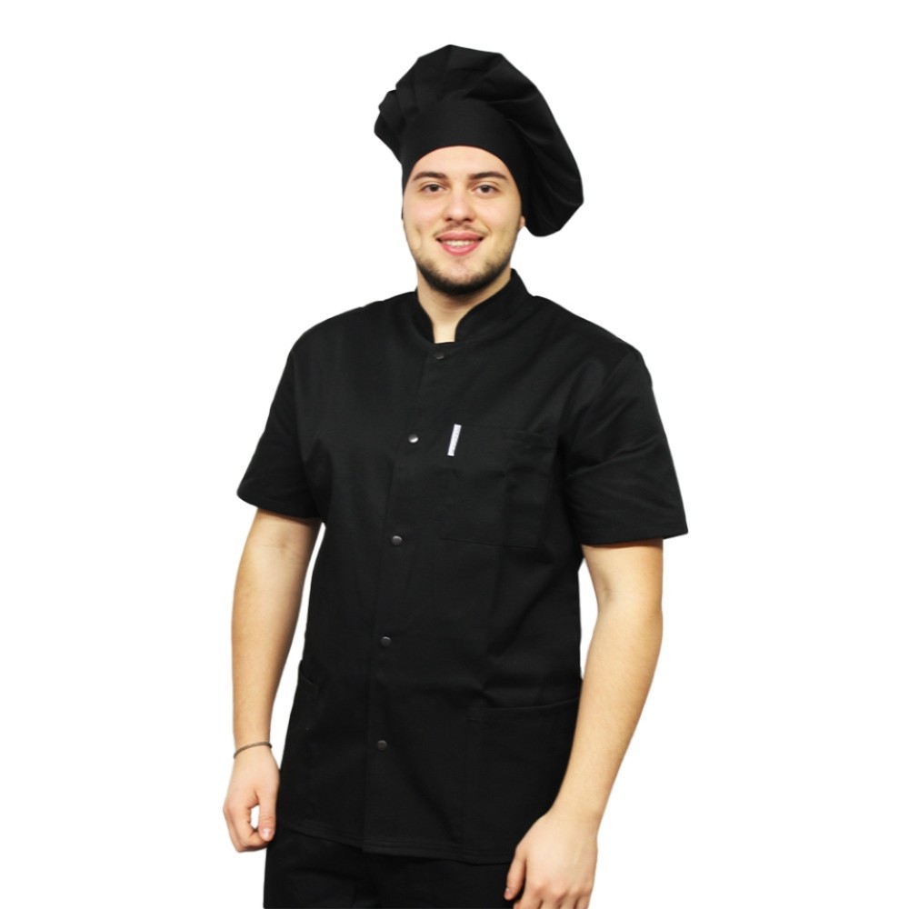 Boneta neagra bucatar-cofetar, unisex, marime universala, cu prindere tip arici