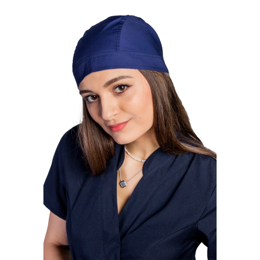 Boneta bucatarie bleumarin , unisex, marime universala, cu prindere tip snur la spate Boneta bucatarie bleumarin , unisex, marime universala, cu prindere tip snur la spate