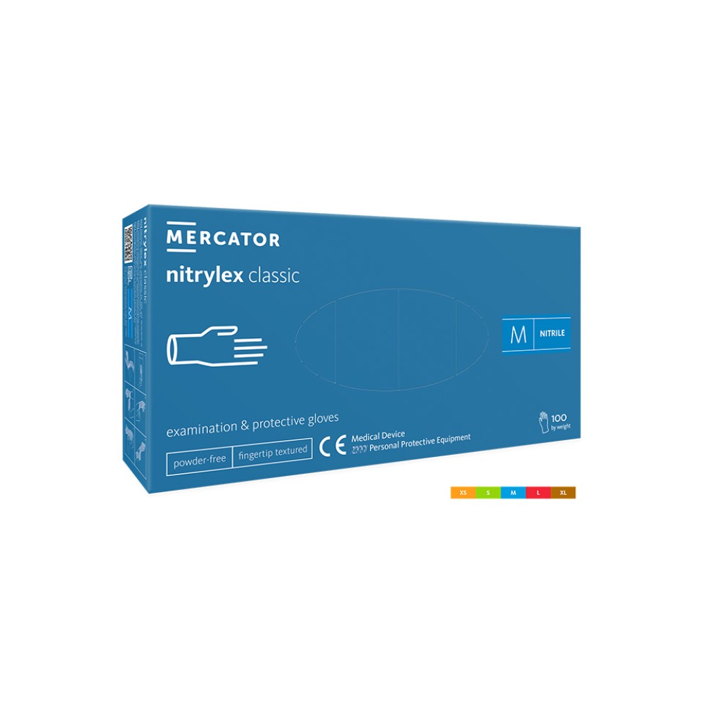 Set 100 bucati manusi nitrylex classic protectie si examinare Set 100 bucati manusi nitrylex classic protectie si examinare